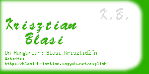 krisztian blasi business card